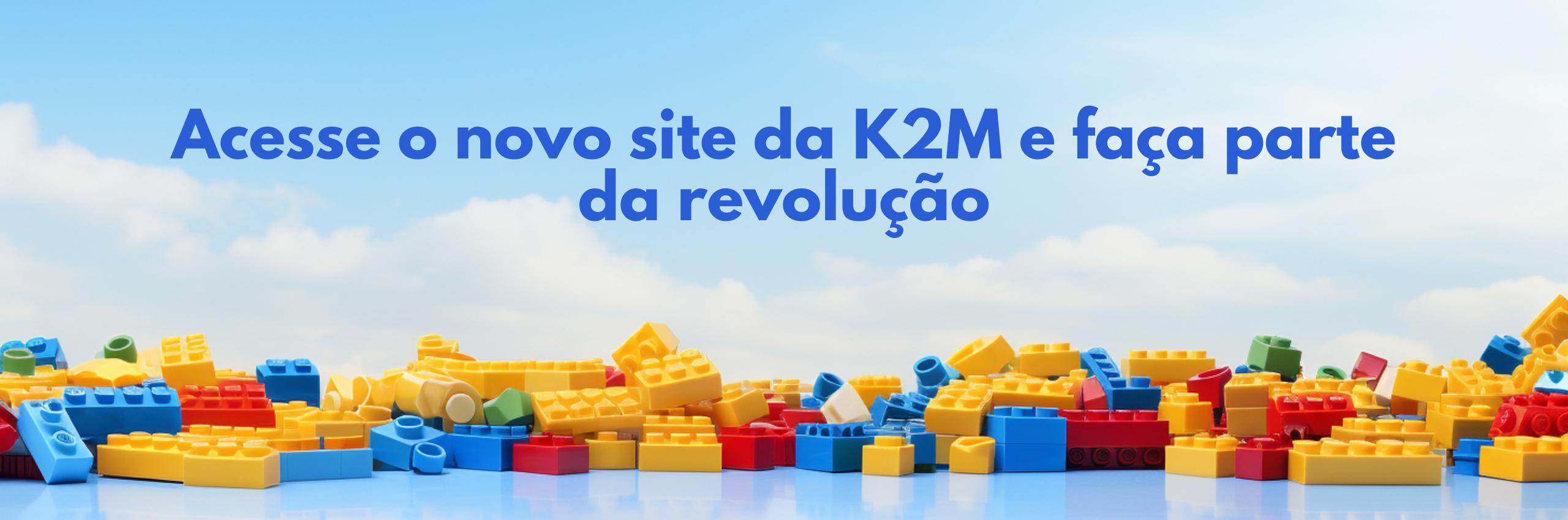 Banner para apresentação do novo site da K2M Soluções.