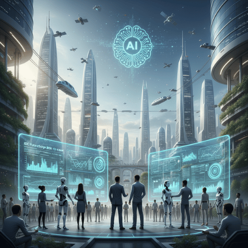 Miniatura da postagem 'O que o IDC Future Scape 2026 aponta sobre o futuro com IA', em destaque no blog da K2M Soluções.